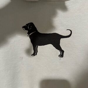 Black Dog Sweatshirt kids large - small spit by dog but otherwise good